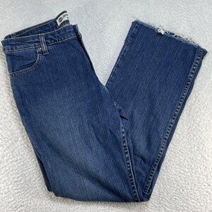 Harley Davidson Womens Size 8 Long Mid Rise Denim Straight Leg Blue Jeans 31x28